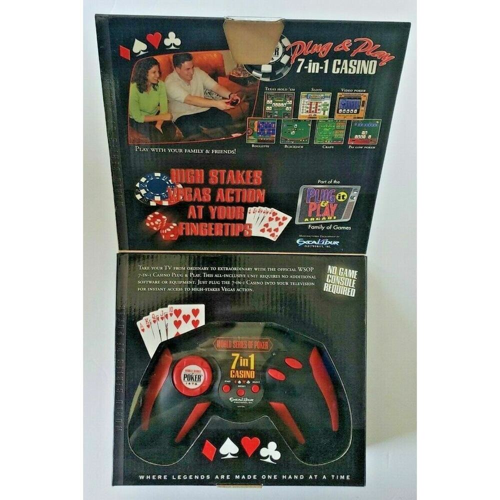 World Series of Poker Plug‎ and Play 7-in-1 Casino by Excalibur New Package SH5